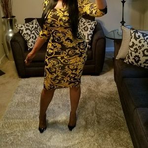 Printed Fitted Dress